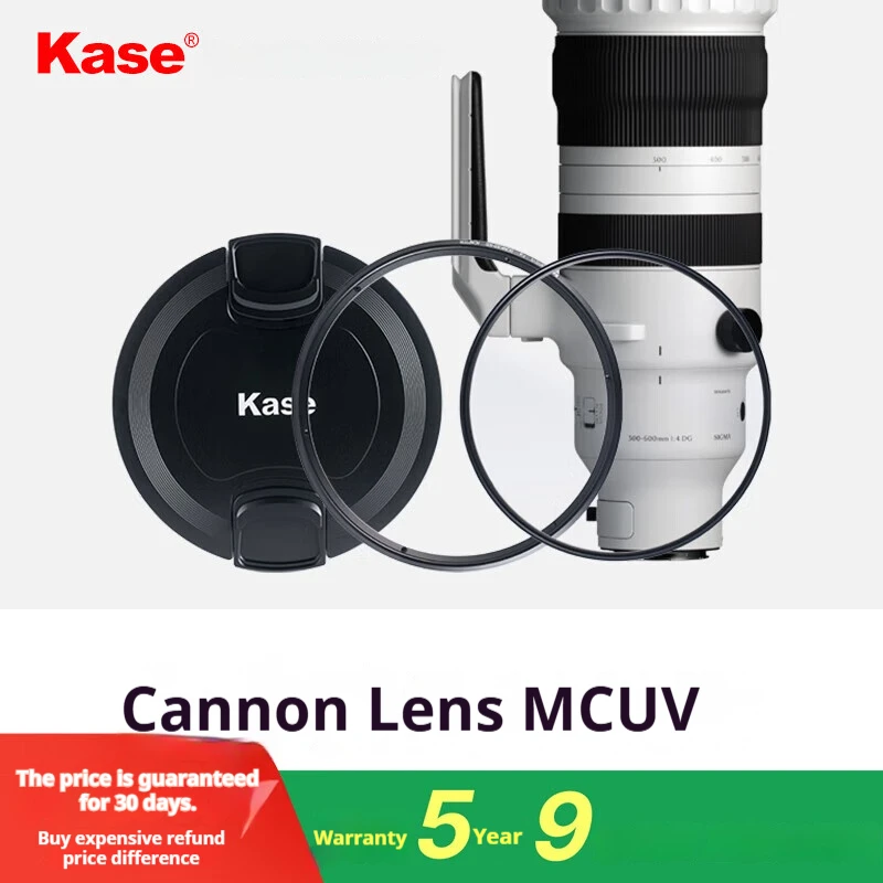 Kase MCUV Filter for the SIGMA 300-600 F4 DG OS—High Light Transmission, Scratch-Resistant, Water-Resistant, and Oil-Resistant