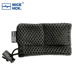 Nicehck preto alta fidelidade fone de ouvido malha saco transporte proteção bolsa esfregar resistência cabo usb elástico organizador acessórios