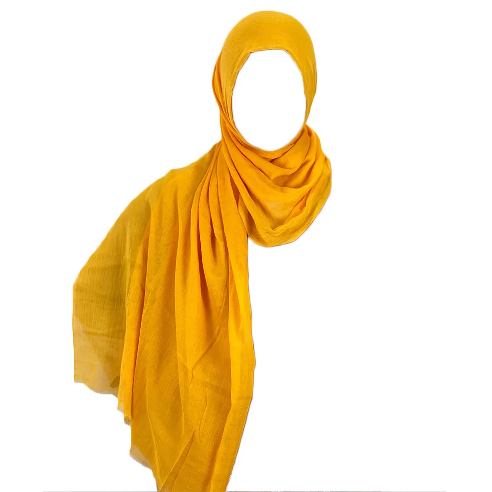 Écharpe Hijab en Jersey de Coton Malaisien pour Femme, Long Châle Musulman Uni, Turban Doux, Bandeau de Sauna Africain, 176x95cm