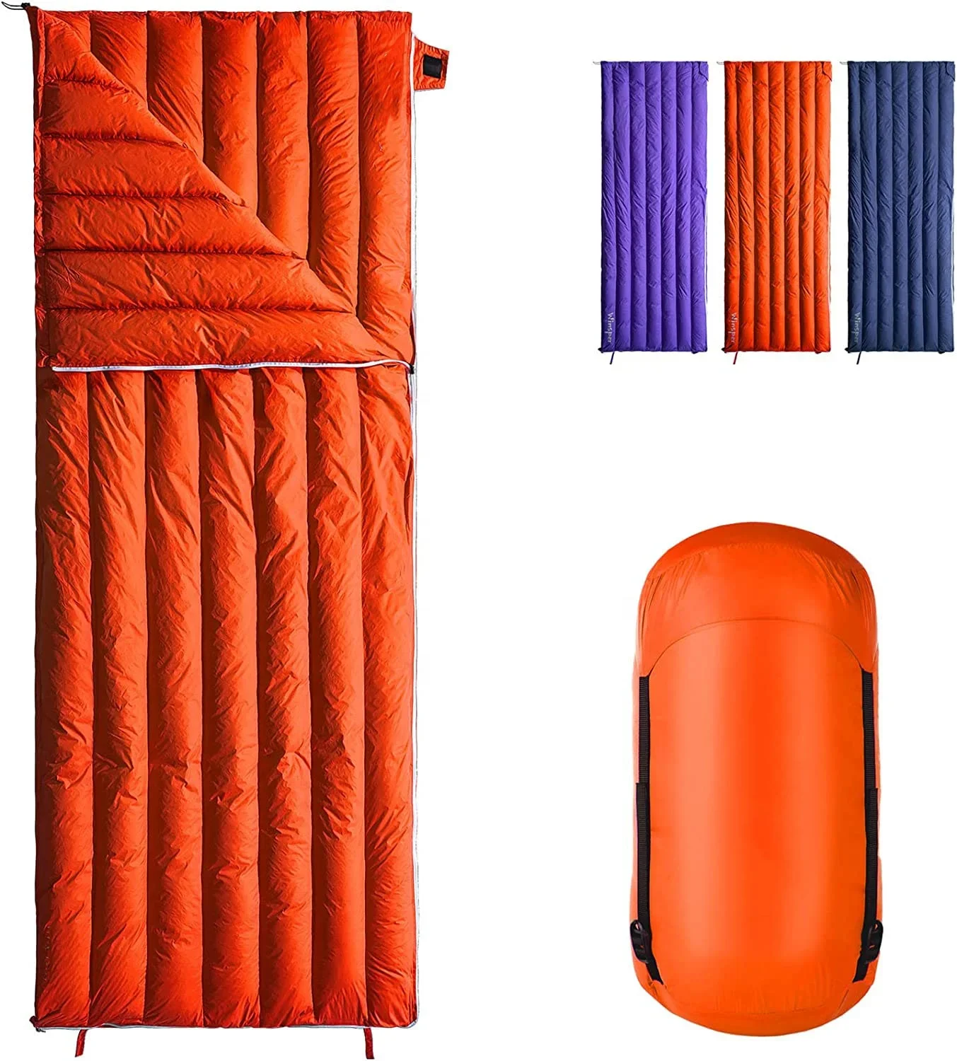 

High Quality Warm Ultralight Waterproof Nylon Envelop Duck Down Sleeping Bag For Camping Hiking