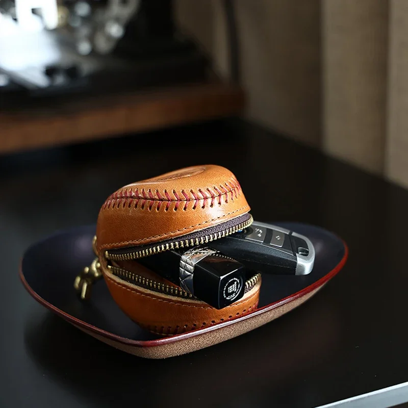 Handmade évjárat Baseball kulcs birtokosa Vérbeli bőrből Csüszök purseearphone esetben Állóképes retro stílusú crossbody Olvasottság számára férfiak majd Nők