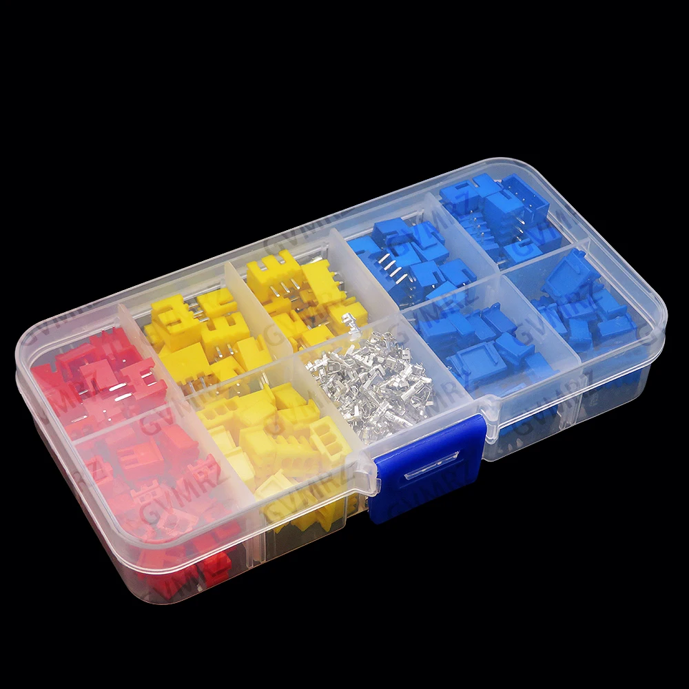 320PCS 2-4P XH2.54 Jst Terminal Male Female Wire Connector Adaptor 2p 3p 4p 2.54mm Pin Header Housing KIT 