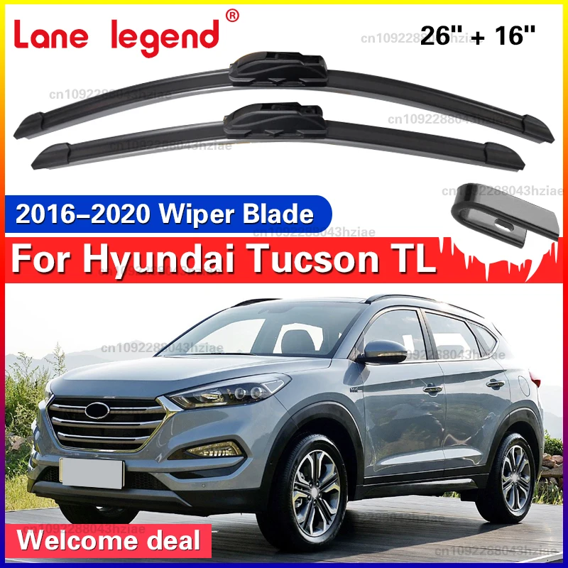 Juego de limpiaparabrisas delantero para Hyundai Tucson TL 2016 2017 2018 2019 2020 parabrisas 26 "16"
