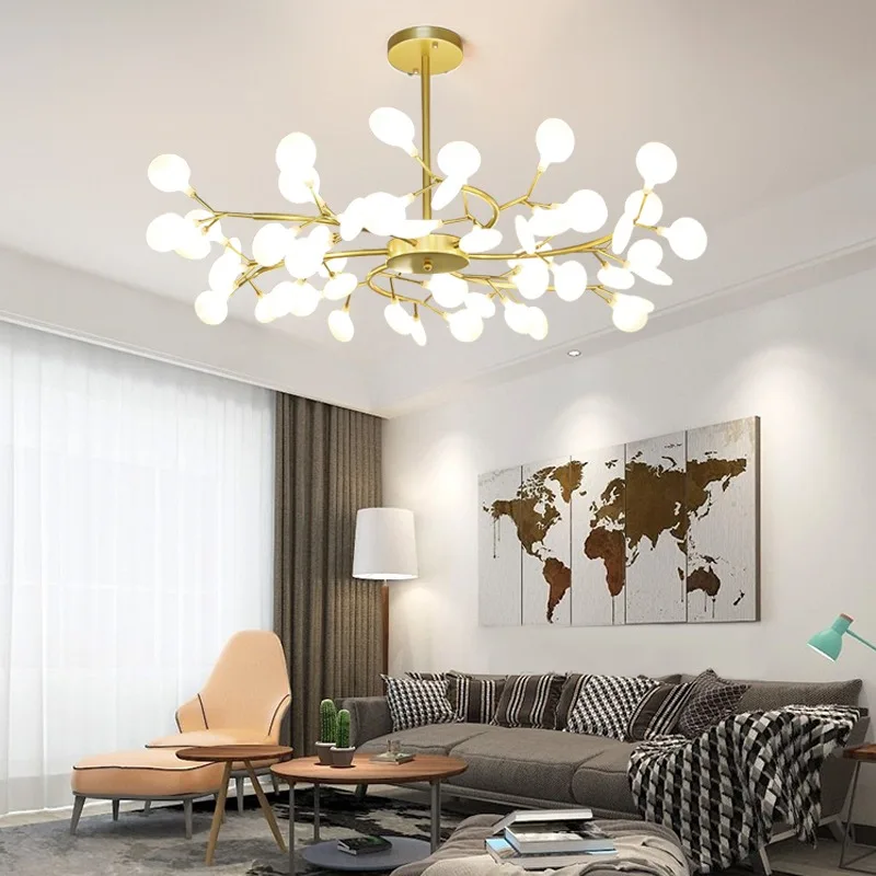 

Living Room Bedroom Kitchen Chandelier Nordic Pendant Gorgeous Firefly Lamp Home Indoor Lighting Luxurious Decor Hanging Lamp