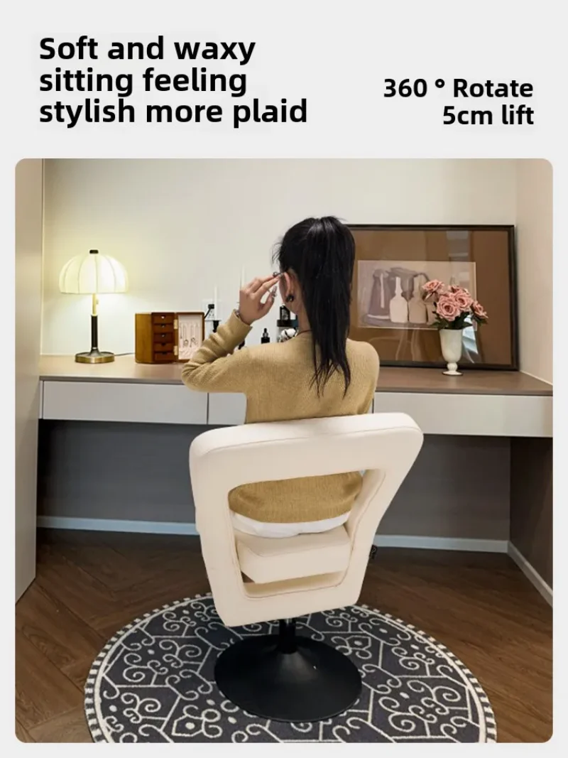 Chair 2025 new dresser stool bedroom backrest dressing stool light luxury premium