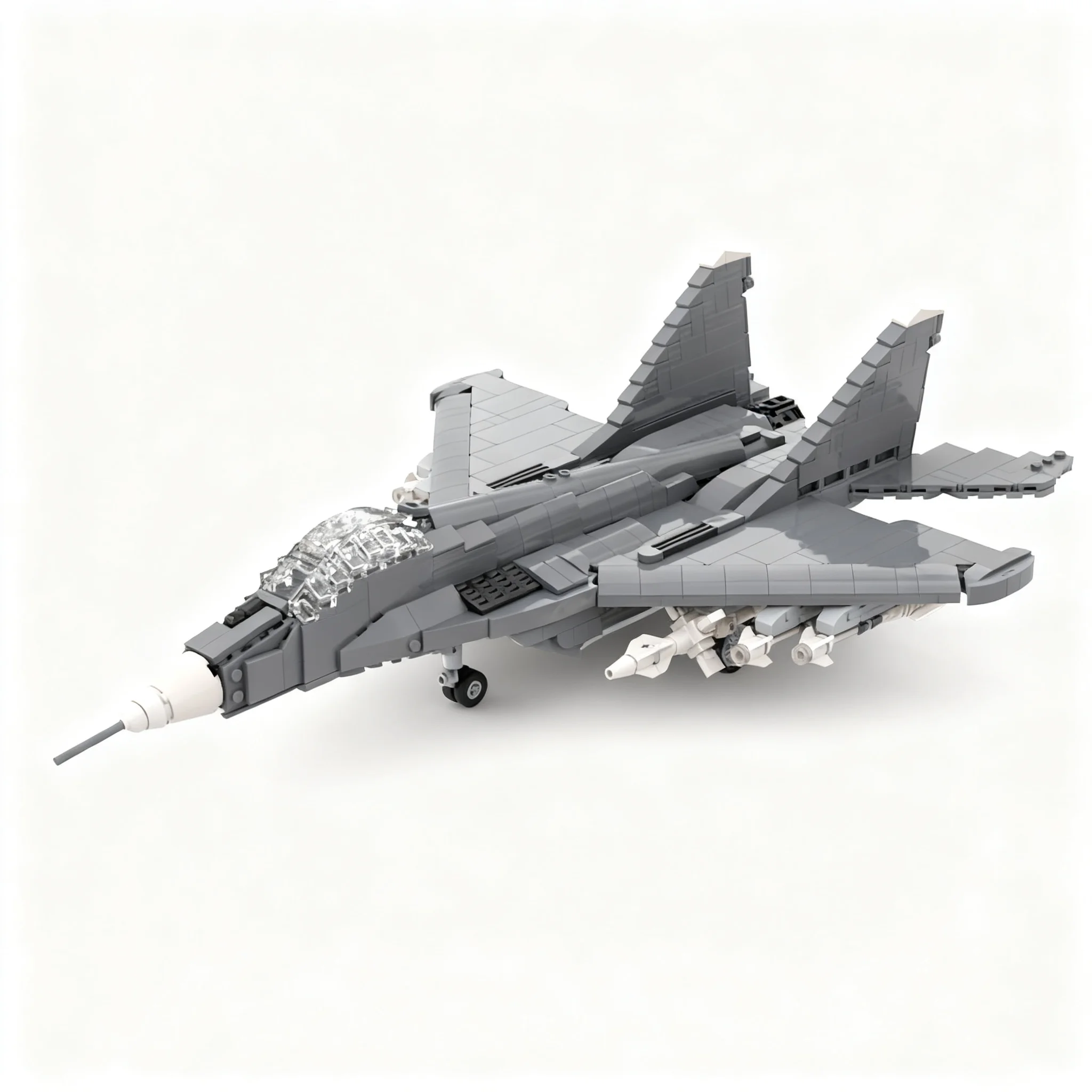 1004pcs MOC Freestyle Mig-29A G Model Building Blocks Collection Assemble Education Birthday Craft DIY Creative Brick Display
