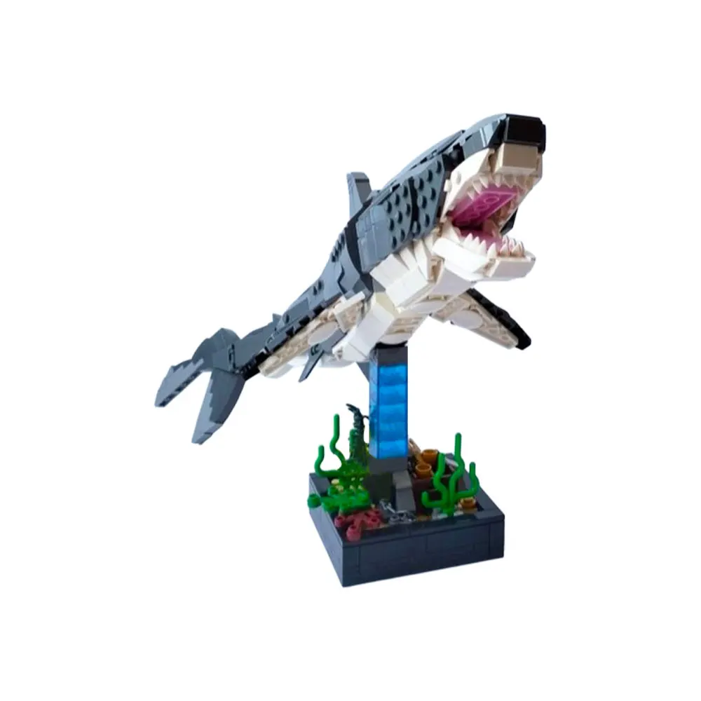 Shark Building Blocks Kit 712PCS Lucy Marine Animal Predator Desk Decor Bricks Toy Adult Gift For Family Friend
