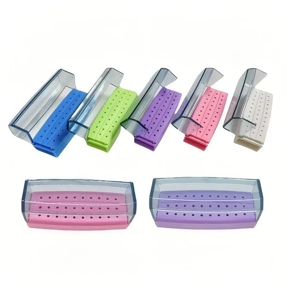 30 Holes Dental Bur Holder Block Burs Drill Diamond Disinfection Box Sterilization Case Dentistry Lab Instruments Dentist Tools