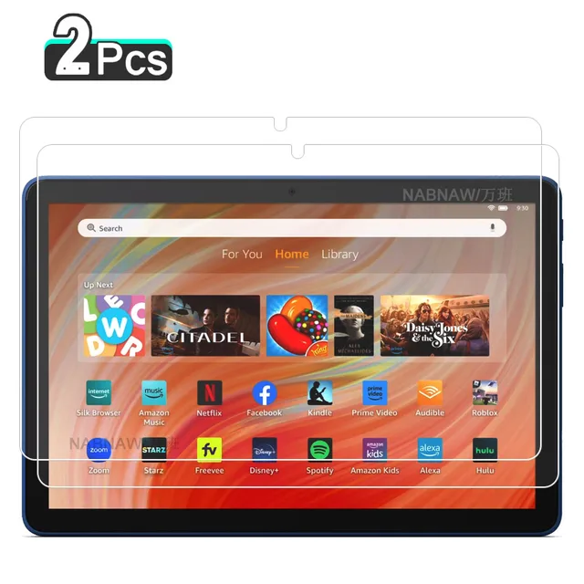 2 sztuki HD odporne na zarysowania zabezpieczenie ekranu szkło hartowane dla zupełnie nowego Amazon Fire HD 10 2023 10,1-calowa folia ochronna na tablet