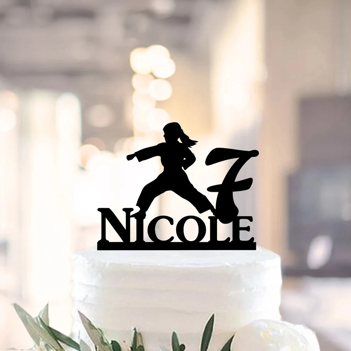 Adorno para tarta de Karate femenino, fiesta de artes marciales, fiesta de Tae Kwon Do, adorno para tarta de chico de Karate, adorno para tarta de artes marciales, adorno de cumpleaños