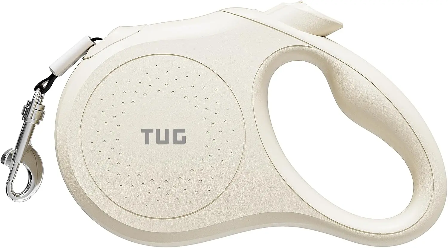 

Retractable Dog Leash 360° Tangle-Free, 16 ft Strong Nylon Tape for Medium Dogs (Cream)