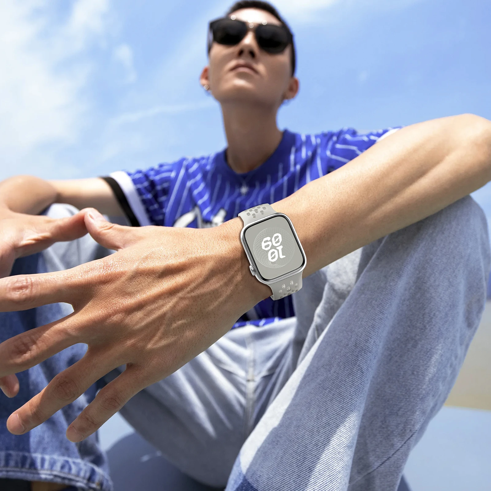 Apple Watch用シリコンストラップ,スポーツブレスレット,iwatchシリーズ9,8,7,6,se ultra 2,45mm, 44mm, 49mm, 40mm 41mm、38mm