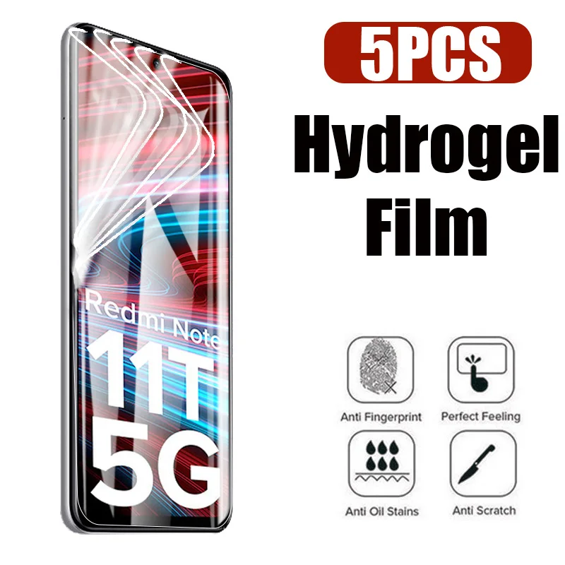 

Гидрогелевая пленка 5 шт. для Redmi Note 12 11 10 9 8 Pro Plus 5G 11S 10S 9S 8T, Защита экрана для Redmi 9T 9C 9A 10C, не стекло