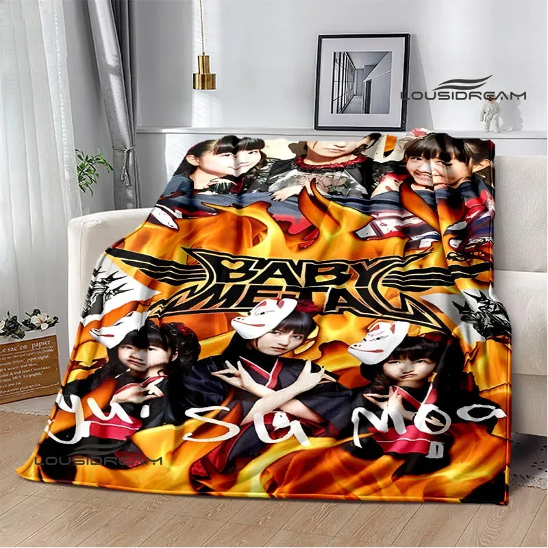 Babymetal Combination Printed Blanket Fashion Warm Blanket Flannel Soft And Comfortable Home Travel Blanket Birthday Gift