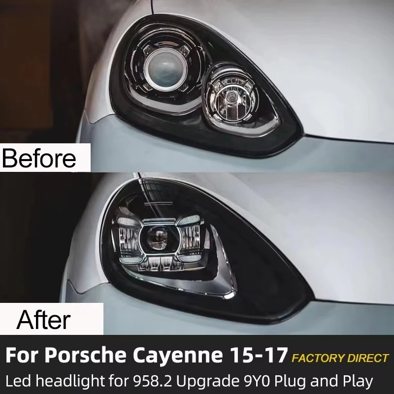 High Quality Car Lamp 2015 2017 2016 958.2 Lights Upgrade to 2020 LED Headllights for 958 92A
