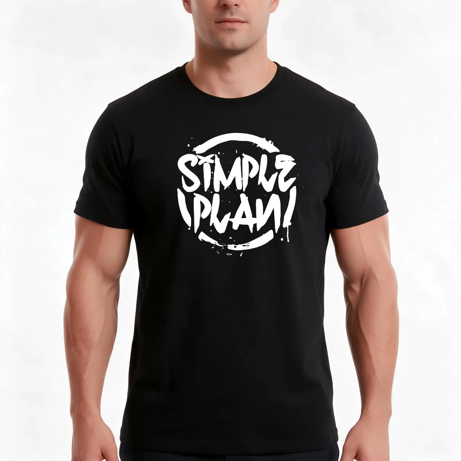 _&%Simple_)&>>.Plan-Music- T-Shirt, Summer Casual Cotton Tee, Oversized Streetwear Tops, Vintage Graphic Print