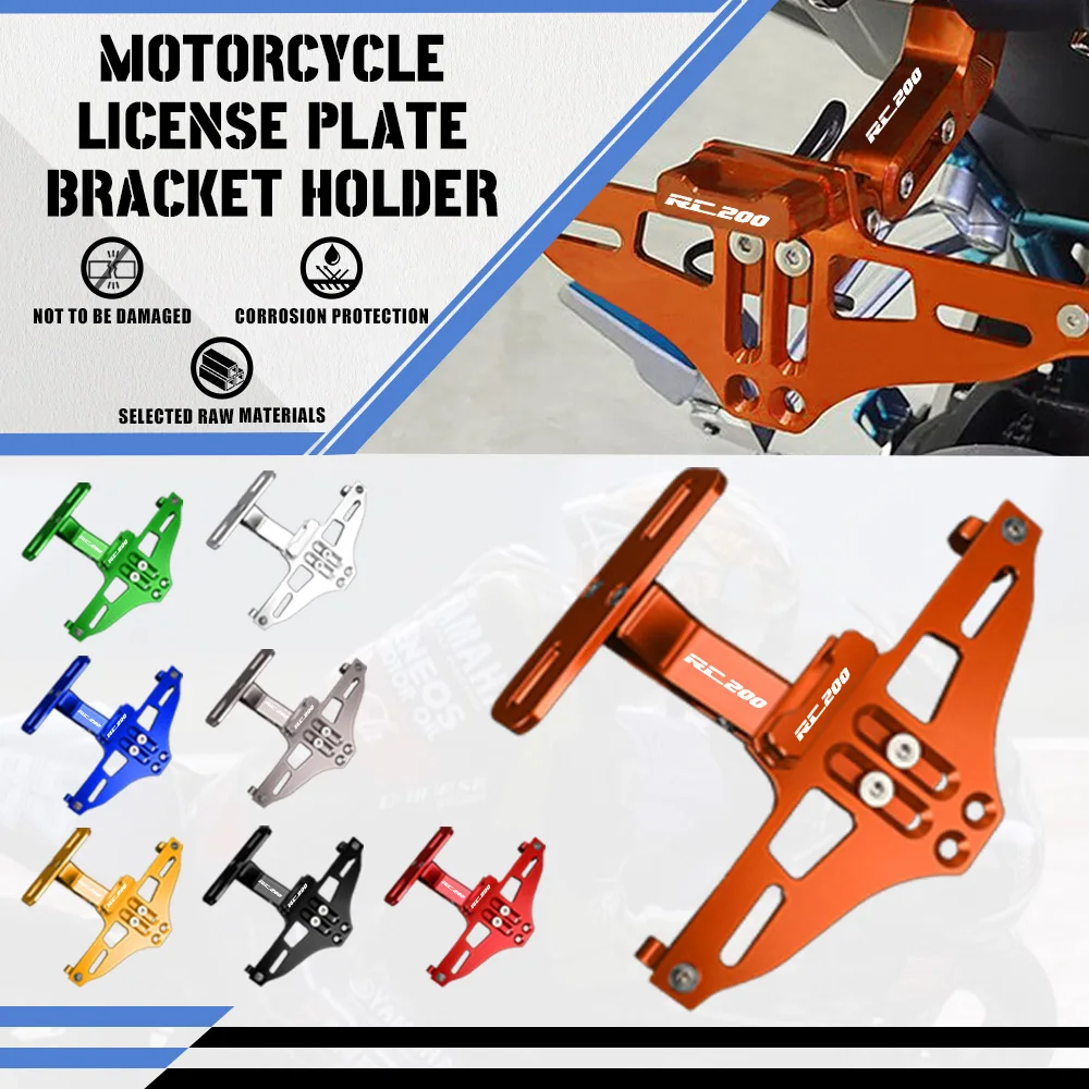 

Motorcycle Rear License Plate Number Holder and Turn Signal Lights For RC200 RC 200 2014-2017 2018 2019 2020 2021 2022 2023 2024