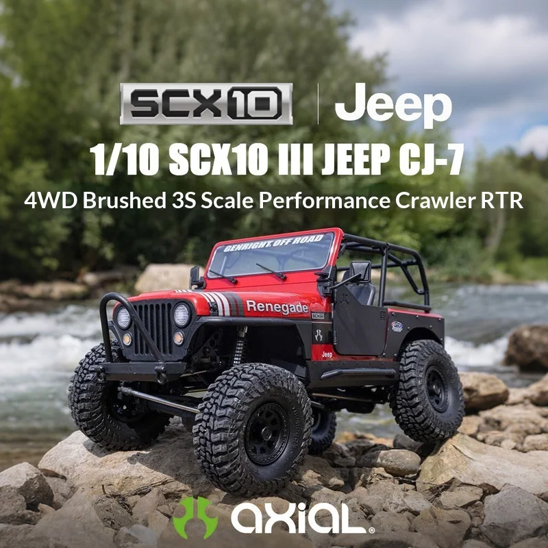AXIAL 1/10 SCX10 03008V2 Third Generation CJ-7 4WD RC Car Simulation Electric Remote Control Climbing Off Road Vehicle Model