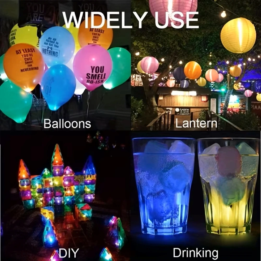 300/50pc Mini Ball Light Color Luminou Balloon Lamp Miniature Light Bulb for Wedding Birthday Party Christmas Decor LED Balllamp