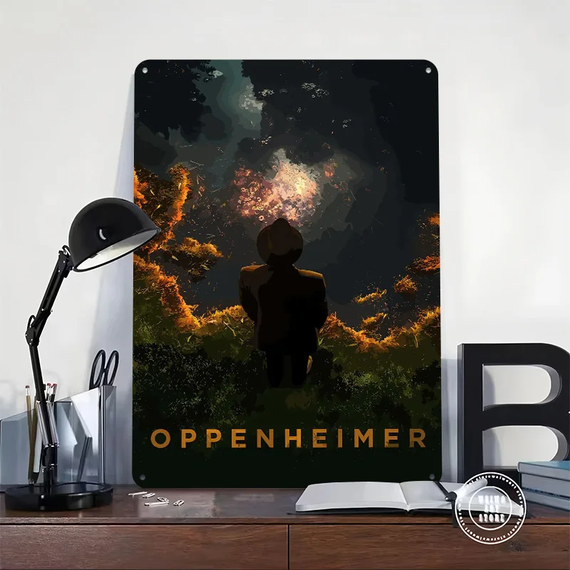Oppenheimer المعادن المشارك تين علامات جدار الفن الجمالية غرفة ديكور علامة معدنية مخصصة للديكور المنزل المرآب الزينة الرجعية