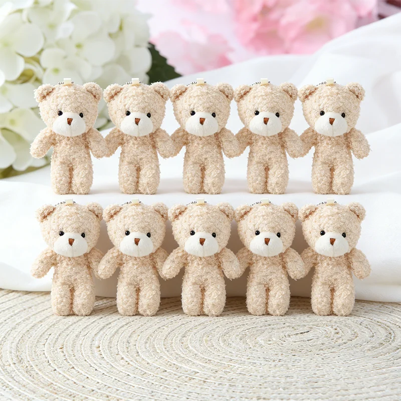 10 Stück Mini Plüschbären Niedliche Tierfiguren Kleine Bären-Puppen Spielzeug Schlüsselanhänger Taschenanhänger Ornament Weiches Stofftier Mädchen Party Geschenk – Detail 7