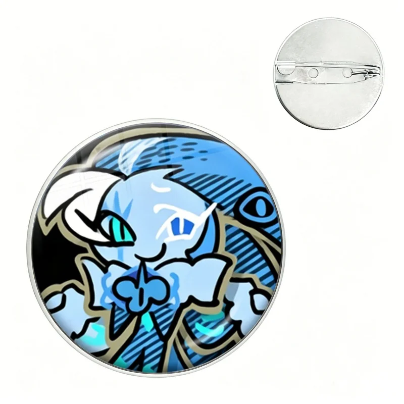 Shadow Milk Cookie Pin Cookie Run Kingdom Anime Glass Dome Brooches Shirt Lapel Bag Cute Badge Cartoon Pins