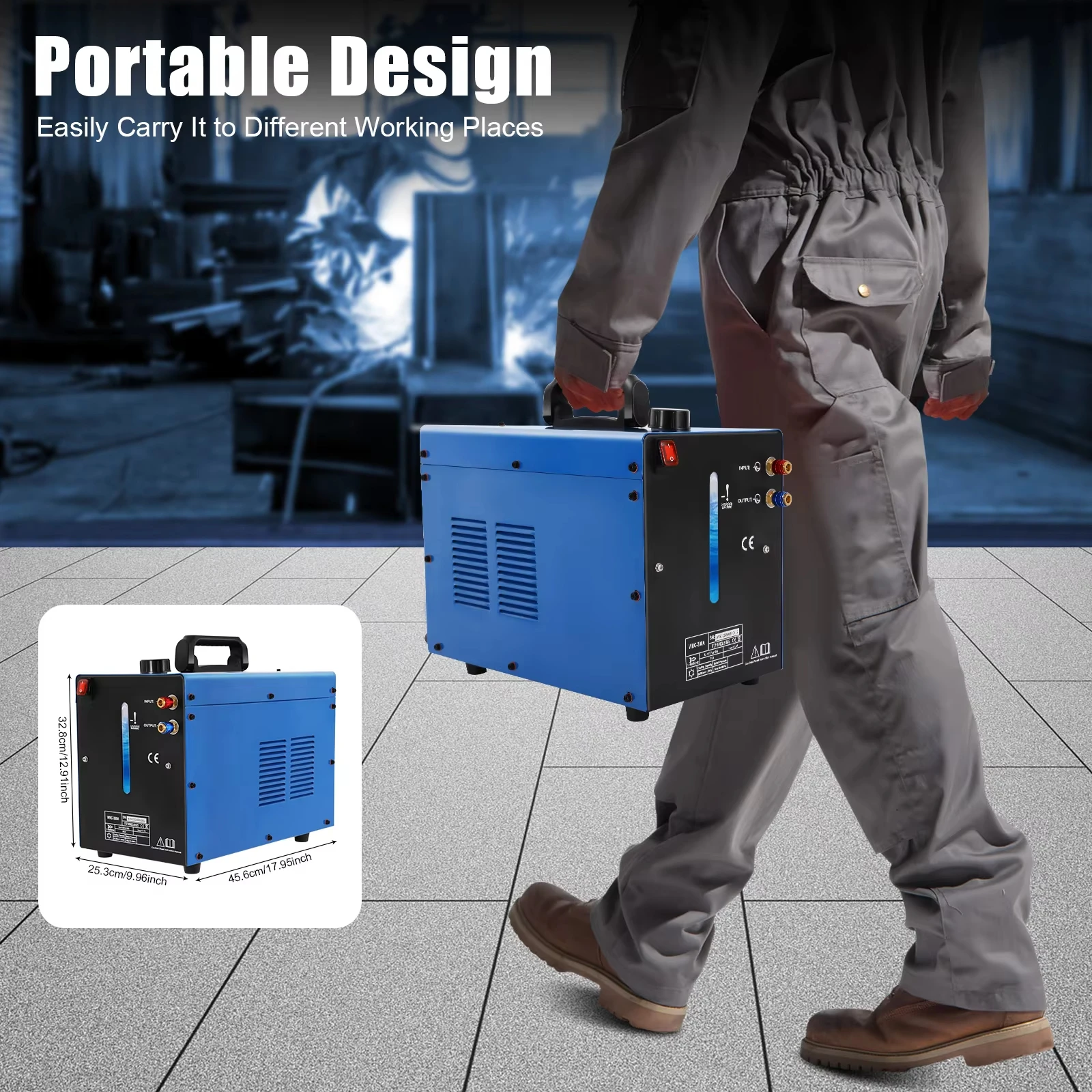 WRC-300 Portable Mig/tig Welding Torch Water Cooler Water Machine Refrigeration 1.6KW Welding Machine Cooling Water tank