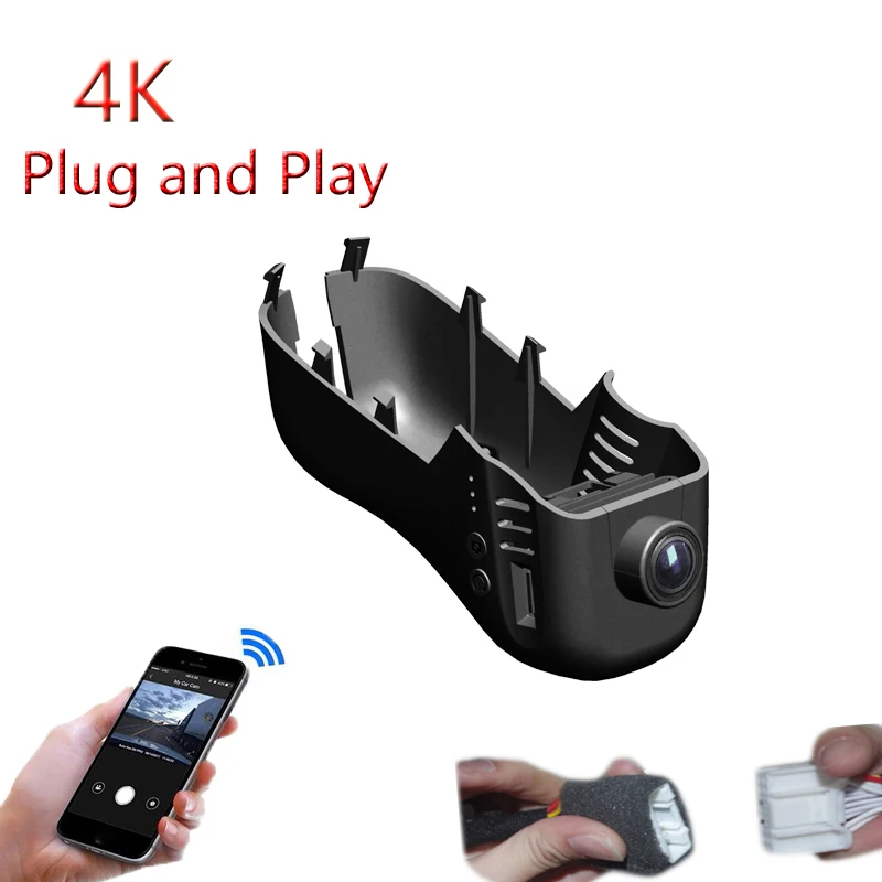 4K Plug And Play For Volkswagen Touareg 2011 2012 2013 2014 2015 2016 2017 2018 Car Wifi DVR Video Recorder Dash Cam Camera