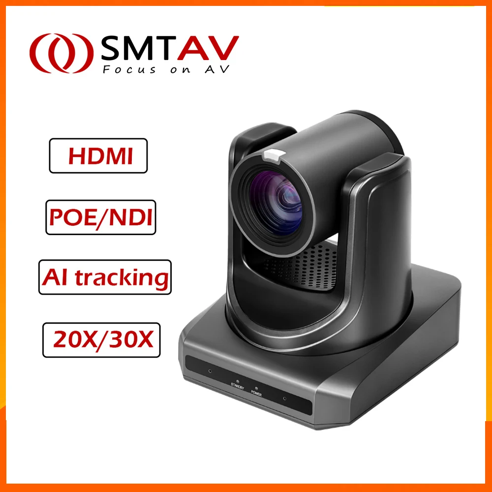 

SMTAV AI TRACKING NDI PTZ CAMERA 20X/30X OPTICS ZOOM HDMI/SDI/USB3.0/IP STREAMING OUTPUTS FOR MEETING CHURCH EVENTS TEACHING