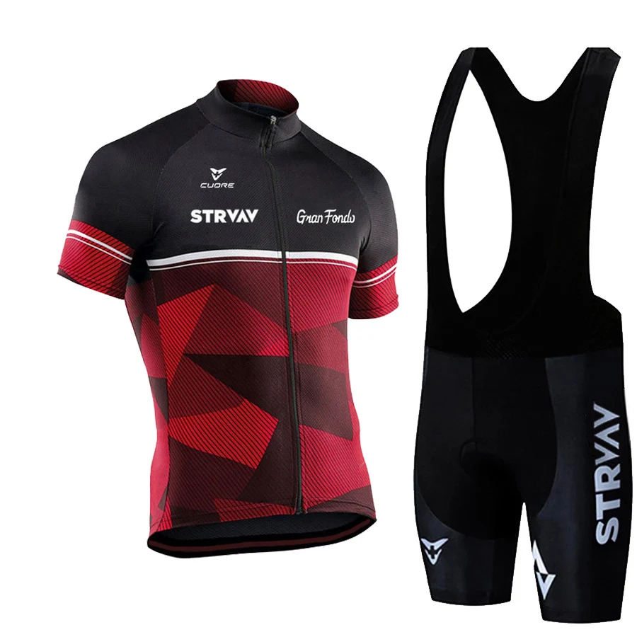 

Cycling Jersey Set 2024 Strvav Summer Cycling Wear Mountain Bike Clothes Bicycle Clothing MTB Bike Cycling Clothing Cycling Suit