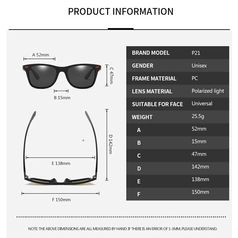 Fashion Vintage Sunglasses For Men Women Polarized Designer Sunglasses Man Square Retro Sun Glasses Driving Eyewear Shades UV400