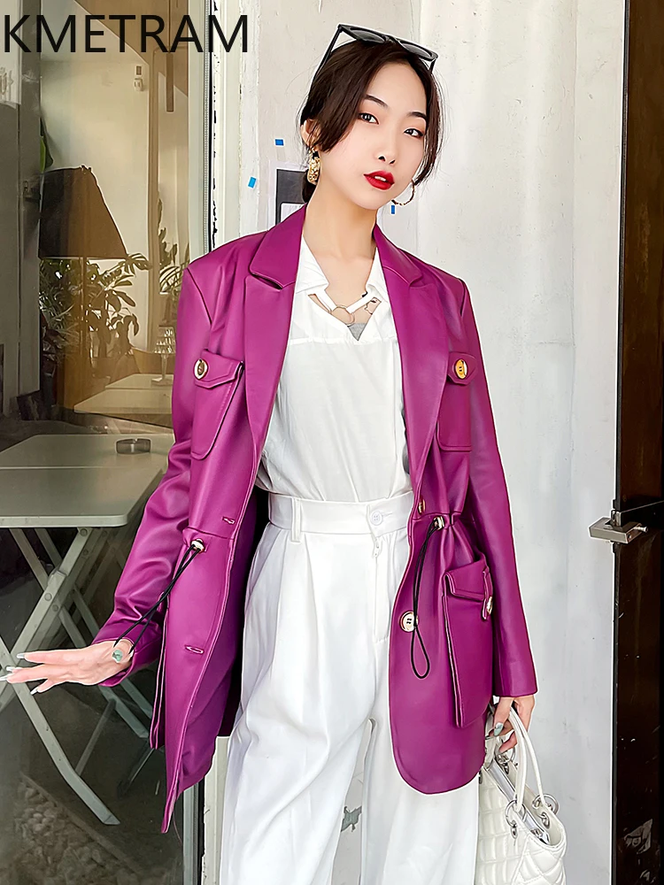 100% Top Layer of Sheepskin Jacket Woman Mid Length Genuine Leather Jackets New in Outerwears Fall Clothes 2025 Women дубленка