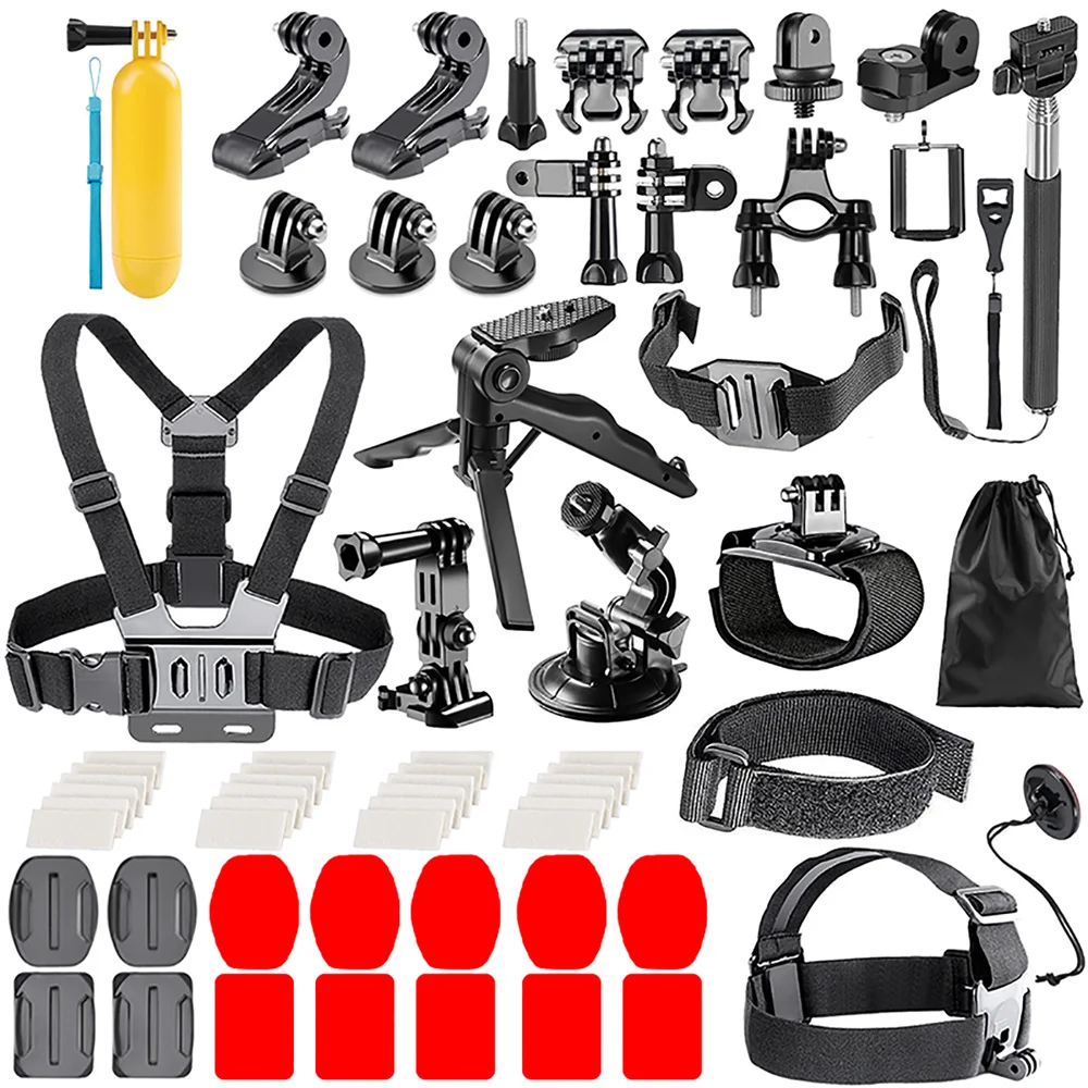 Kit d'accessoires de caméra d'action 60 en 1, pour GoPro Hero 12 11 10 9 8 7 6 5 4 Insta360 X2 X3 DJI Osmo Action 1 2 3 4 caméras d'action Kit d'accessoires de caméra d'action 60 en 1, pour GoPro Hero 12 11 10 9 8 7 6 5 4 Insta360 X2 X3 DJI Osmo Action 1 2 3 4 caméras d'action