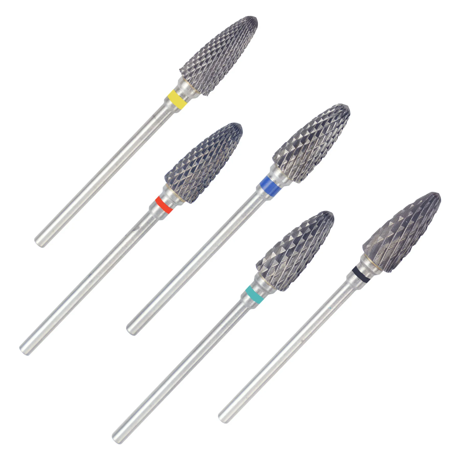 5Pcs 2.35 x 6mm Nail Drill Bits Electric Manicure Drill Accessory Milling for Nail Gel Polish Remover Dental Polishing Drill