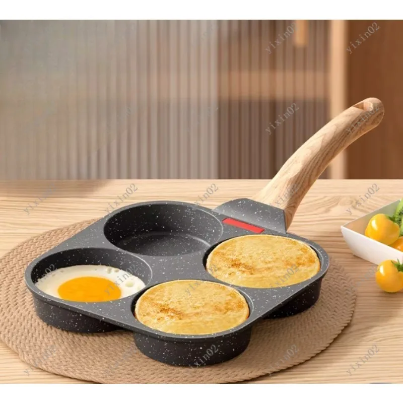 

Машина для приготовления яиц и гамбургеров с 4 отверстиями, сковорода с антипригарным покрытием, кухонный инструмент для завтрака для дома