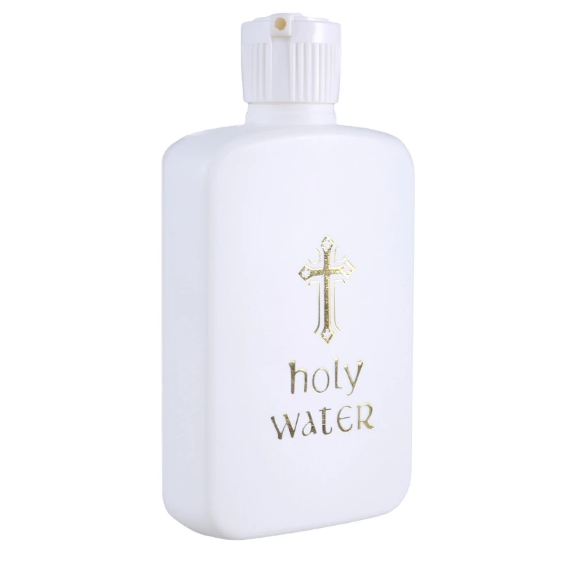 Easter Holy Water Bottle Gold for Cross Container with Screw Lid Mini Lotion Bottles for Christian Easter Party Favor Church