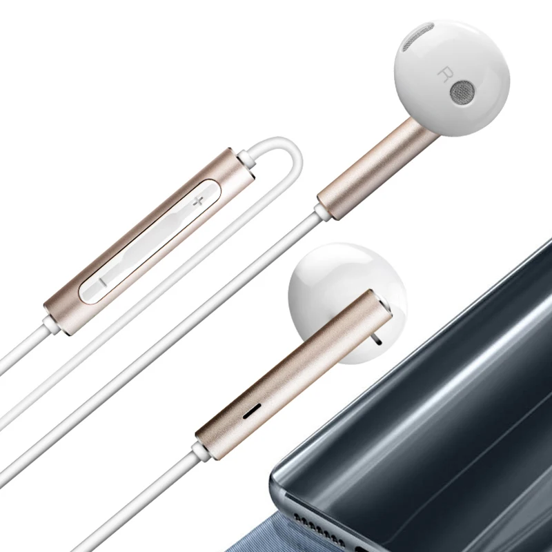 Wired Metal in-ear Earphones with Mic And Volume Control Noise-Cancelling High-Definition Audio Calls AM116 for HUAWEI Honor LG