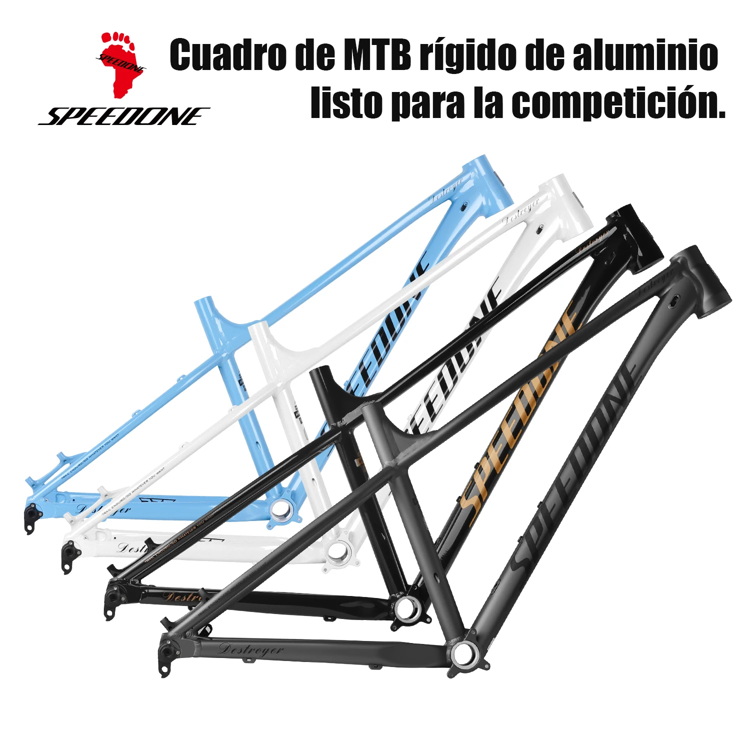 Cuadro de aleación de aluminio SPEEDONE MTB 29 con cableado interno oculto, sistema Boost 12x148 mm, cuadro de bicicleta de resistencia para carreras, compatible con bicicletas de 27,5/29 pulgadas.