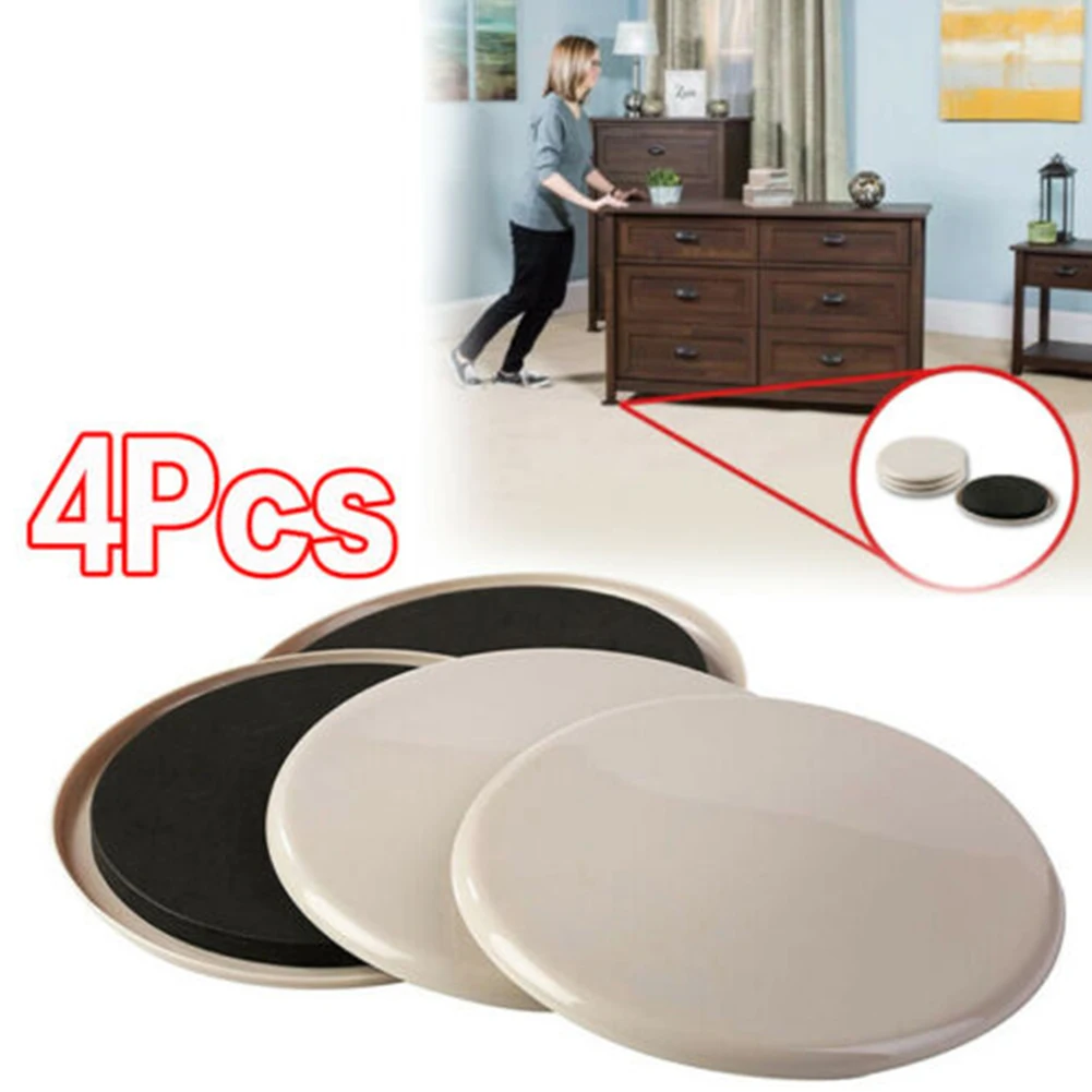 4pcs EVA Furniture Sliders Legs Pads 3.5inch For Carpet Heavy Movers Gliders Move Anti-abrasion Floor Protector Mat Accessories