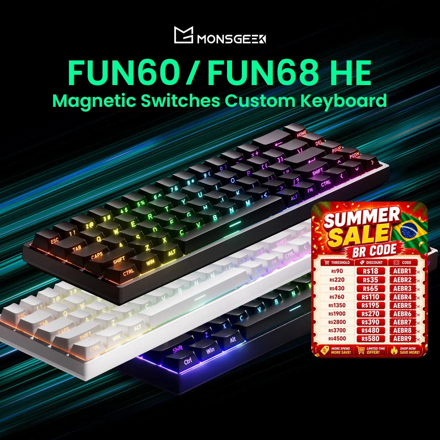 Teclado FUN68 FUN60 Magnético