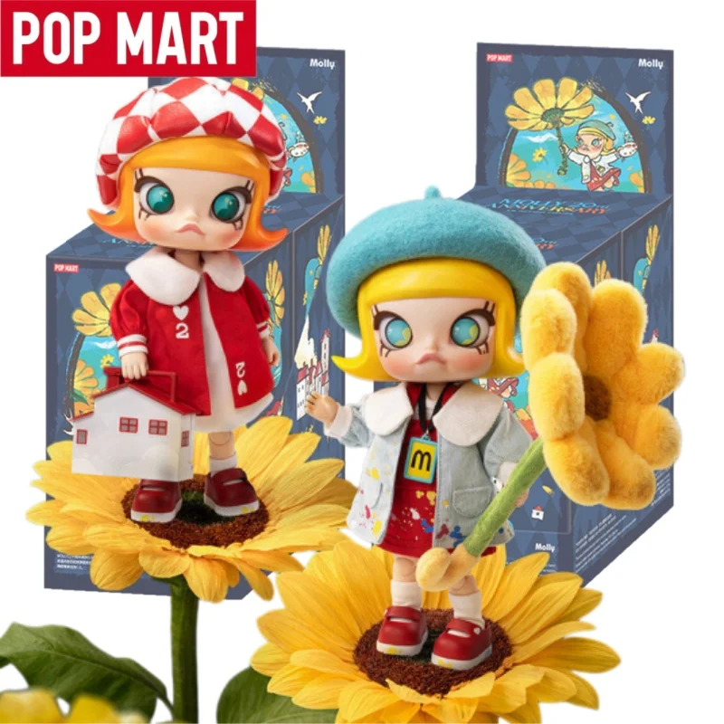 

POP MART New Arrival Molly 20th Anniversary 1/8 Bjd Series Blind Box Trendy Toy Action Figure Mystery Box Cute Doll Holiday Gift