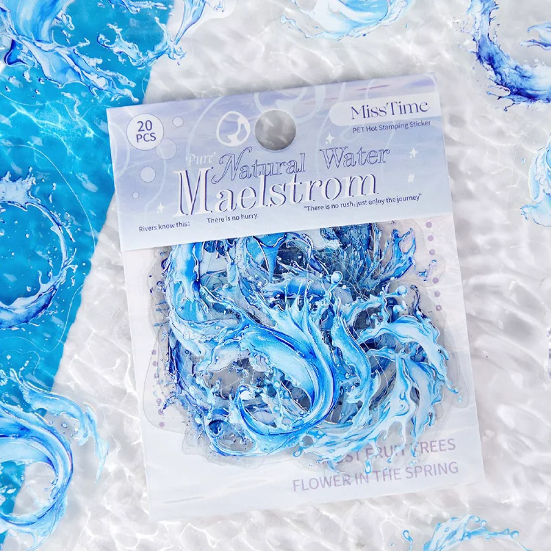 

Mr Paper 60 шт./пакет натуральная вода Realm серии наклейки из ПЭТ-фольги справочник материал наклейки DIY фоторамка альбом дневник