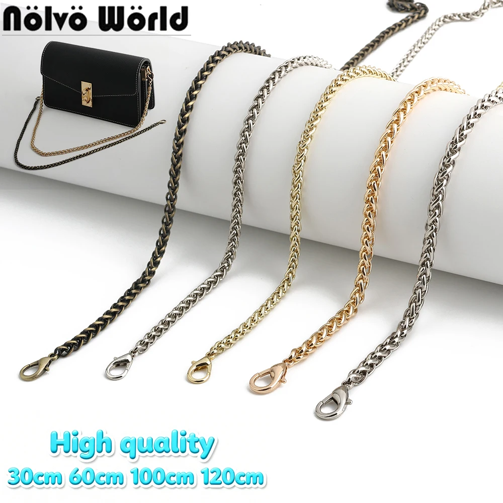 10PCS 5/6/7/8mm Metal Adjustable Bag Chain with Lobster Clasp Snap Hook For Women Mobile Phone Purse Belt Handbag Accessories