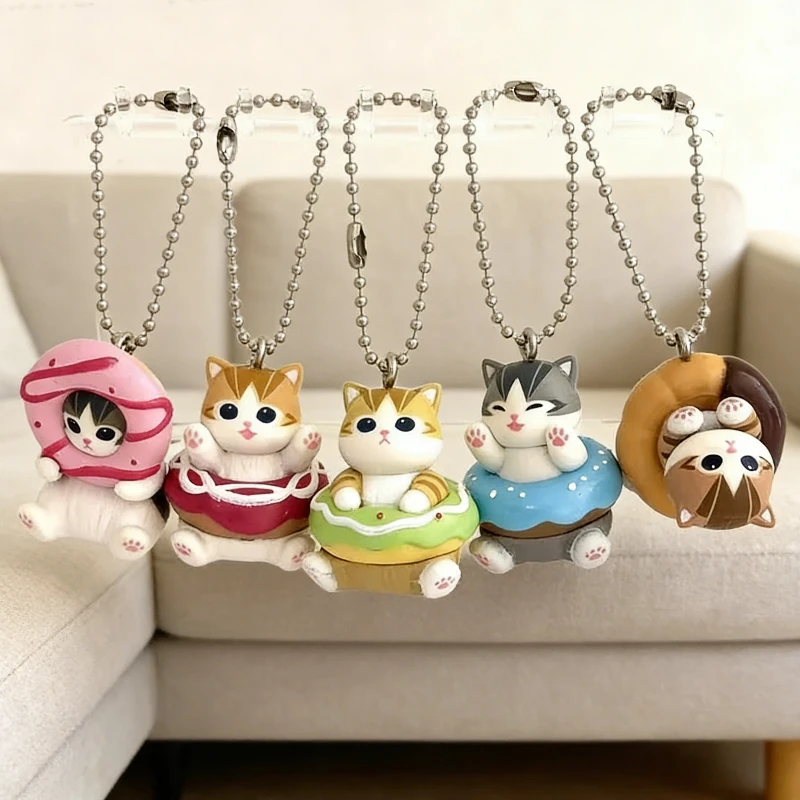 

In Stock Mofusand Action Figure Set Animal Cute Pvc Blind Box Donut Style Pendent Bag Keychain Decoration Toys Birthday Gifts