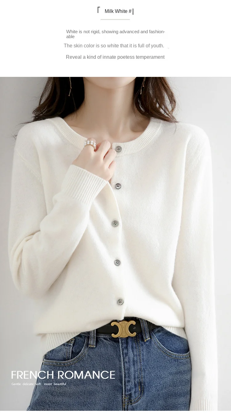 ใหม่ Worsted ฤดูใบไม้ผลิและฤดูใบไม้ร่วงผู้หญิงเสื้อสเวตเตอร์ถักรอบคอเสื้อถักสีทึบแฟชั่นคุณภาพสูง Knitwear-ZD-021