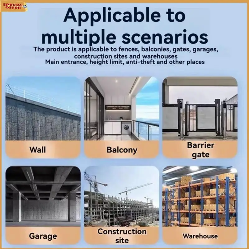 A69Z 433Mhz Wireless 60M Sensor Alarm 2 Beams Active Infrared Detector For Outdoor Park Home Security System