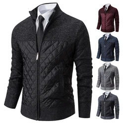 Autumn Winter Sweater Men's Loose Cardigan 2023 New Cold Cold High Neck Jumpers Patchworked Windbreaker Causal Jackets