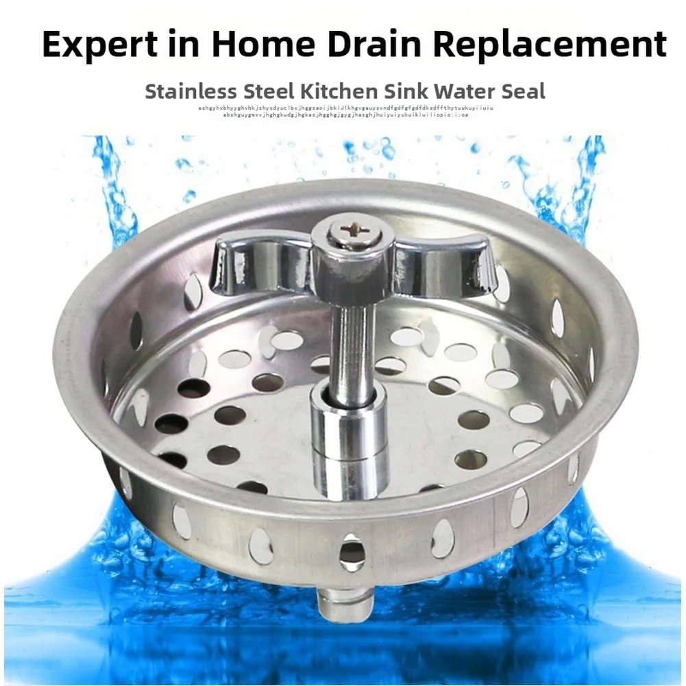 

SUS304 Stainless Steel Kitchen Sink Strainer 85mm Drain Filter Kitchen Bathroom Sink Hair Blocking Tool