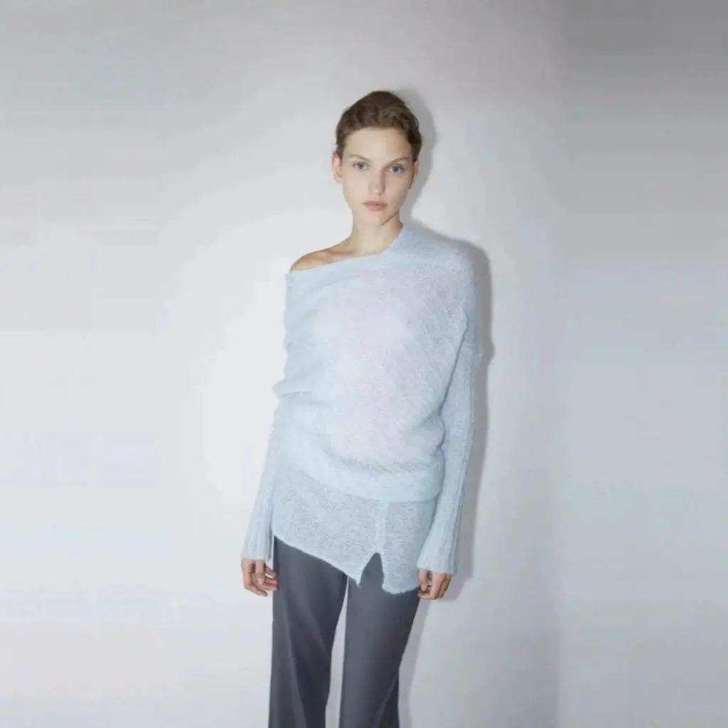 

Шерстяной свитер Paloma Sutil нестандартной формы, вязаный свитер для испанских женщин, новинка 25, весенняя модная женская одежда