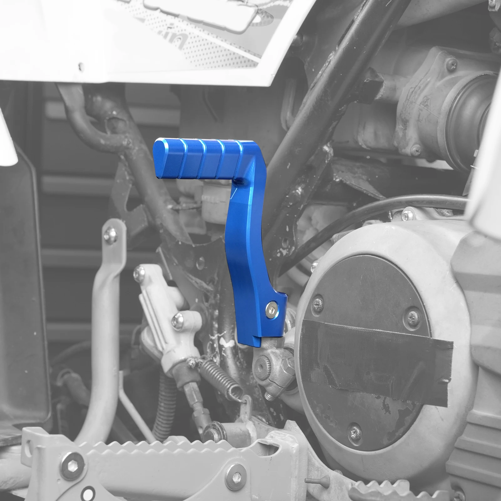 NICECNC Verlängerte, breitere Fußrasten und Kickstarter-Hebel für Yamaha Banshee 350 1987-2006, ersetzt 2GU-15620-01-00, Aluminium – Detail 19